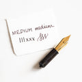 Medium fountain pen nib (gold)