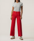 Meg High Rise Wide Leg Petite, Exclusive in Scarlet Red