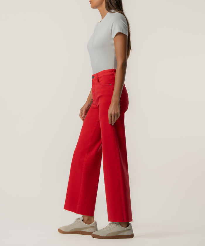 Meg High Rise Wide Leg Petite, Exclusive in Scarlet Red