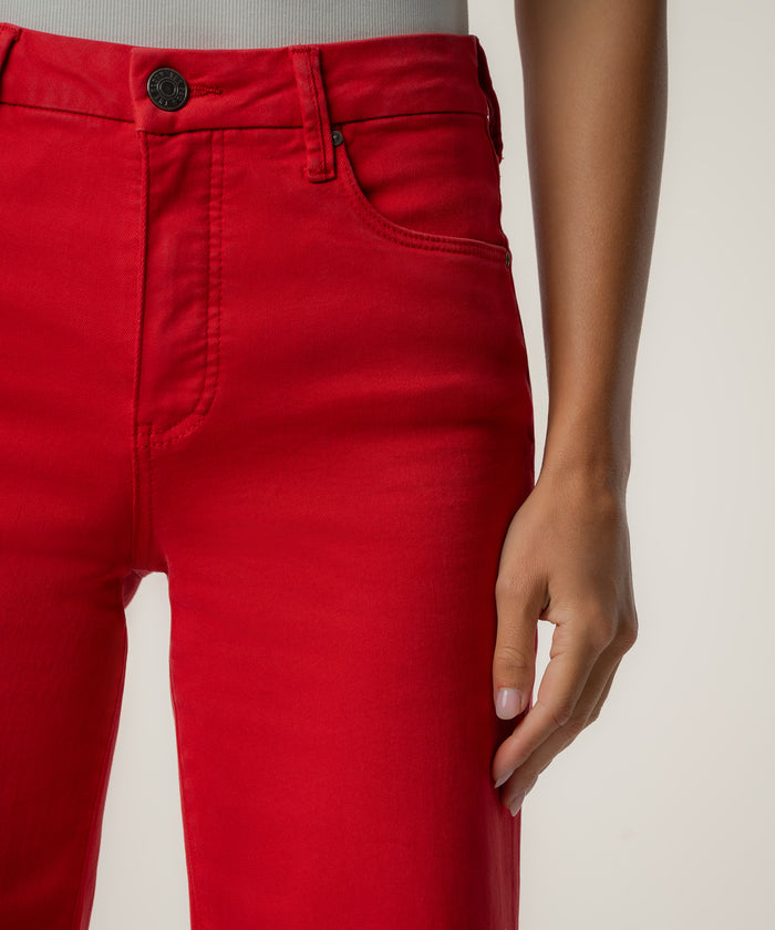 Meg High Rise Wide Leg Petite, Exclusive in Scarlet Red