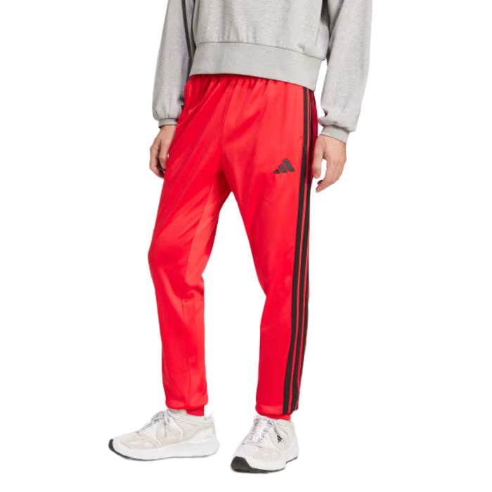 adidas Men's 3-Stripes Tricot Regular Tapered Track Pants - Pure Ruby runnwalk