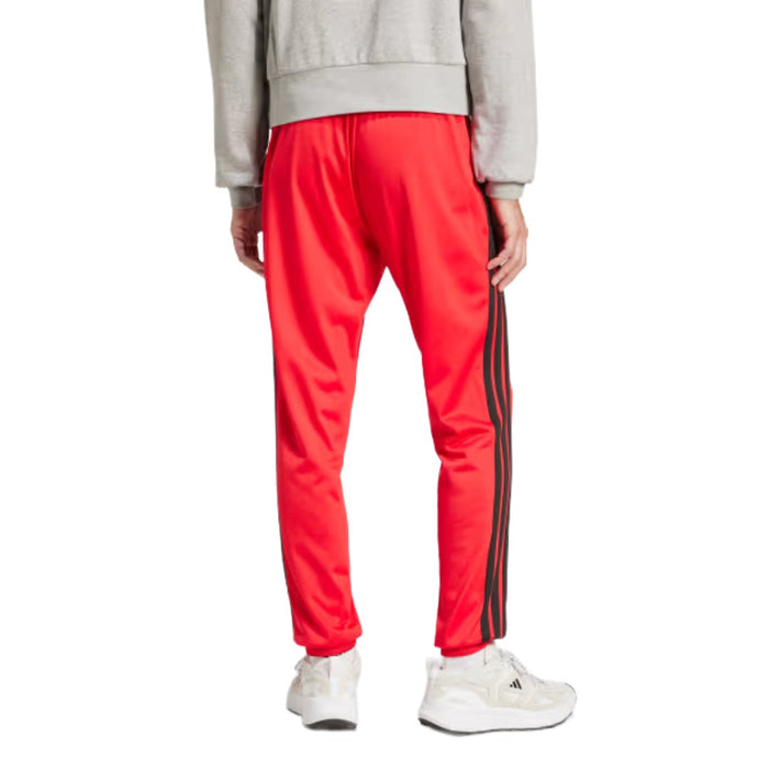 adidas Men's 3-Stripes Tricot Regular Tapered Track Pants - Pure Ruby runnwalk