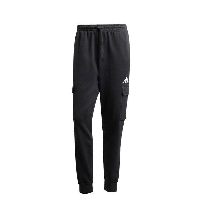 adidas Men's Essentials Feel Cozy Fleece Cargo Pants - Black runnwalk