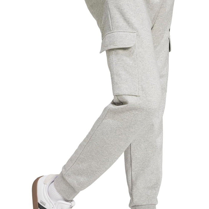 adidas Men's Essentials Feel Cozy Fleece Cargo Pants - Grey runnwalk