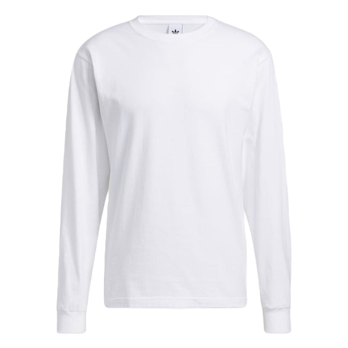 adidas Men's OG Long Sleeve Blank Tee - White runnwalk