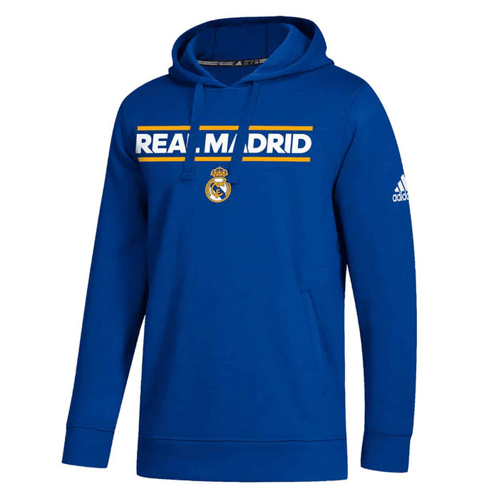 adidas Men's Real Madrid 2022-23 Dassler Hoodie - Royal Blue/White runnwalk