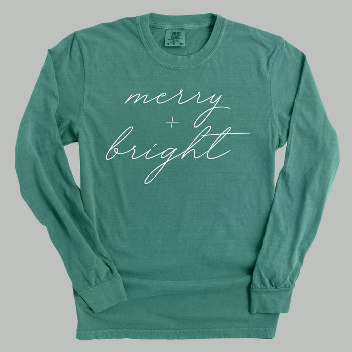 Merry And Bright White Script Ivy + Cloth