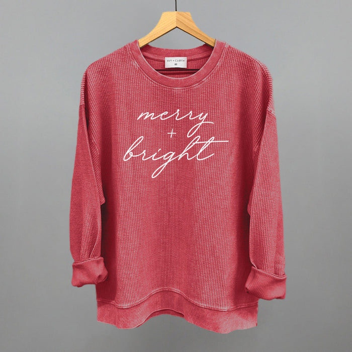 Oversized Corded Crew / Red / S