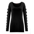 METAL STREETWEAR - Slashed Sleeve Boatneck Top Spiral USA