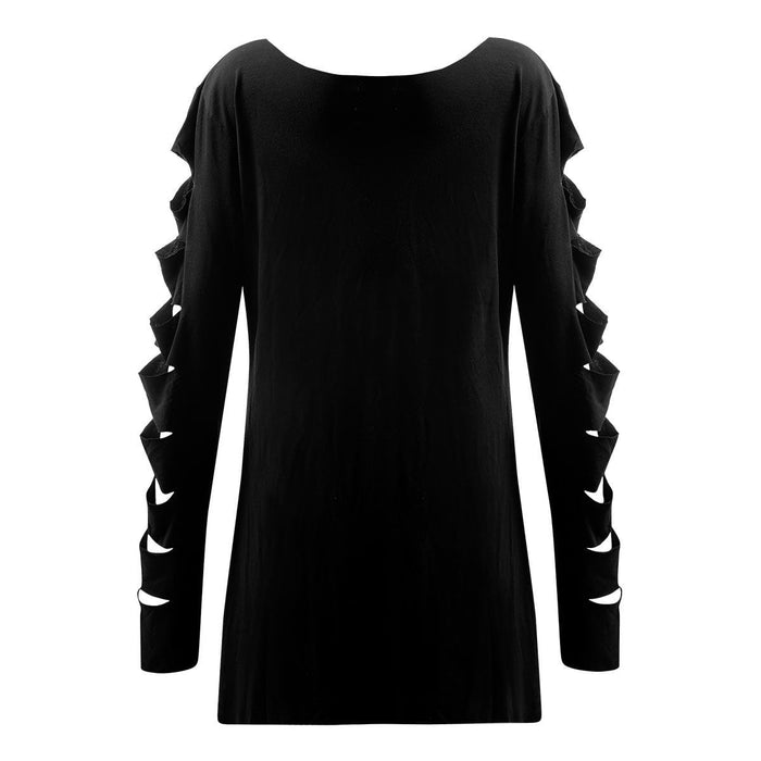 METAL STREETWEAR - Slashed Sleeve Boatneck Top Spiral USA
