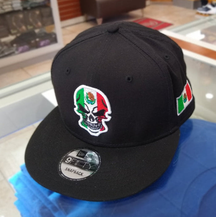 Mexico Embroidered Skull New Era hat Peligro Sports