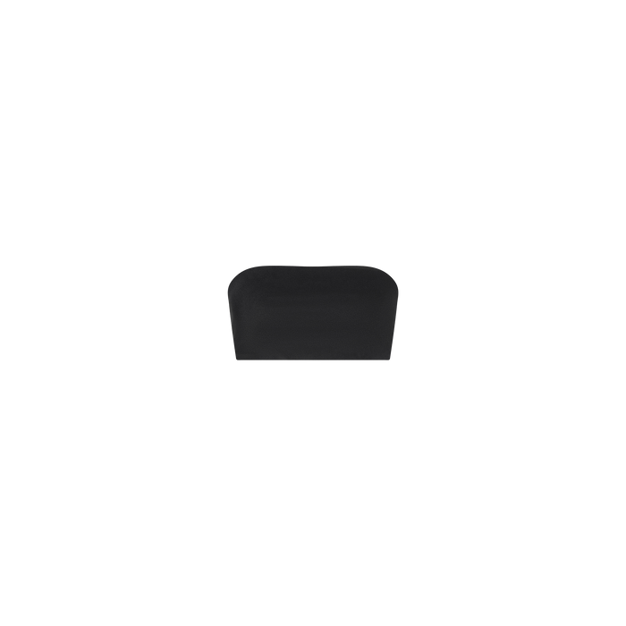 The Mietta Knit Bandeau Top, a simple black bandeau bra, is centered on a white background.