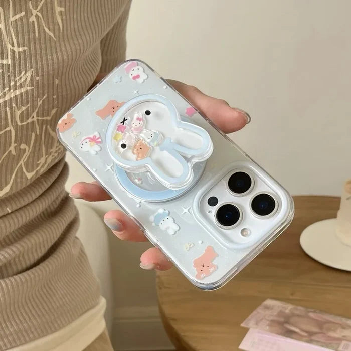 Miffy Phone Case with Holder Kawaii Miffy Rabbit Suitable For iPhone PhoneShells