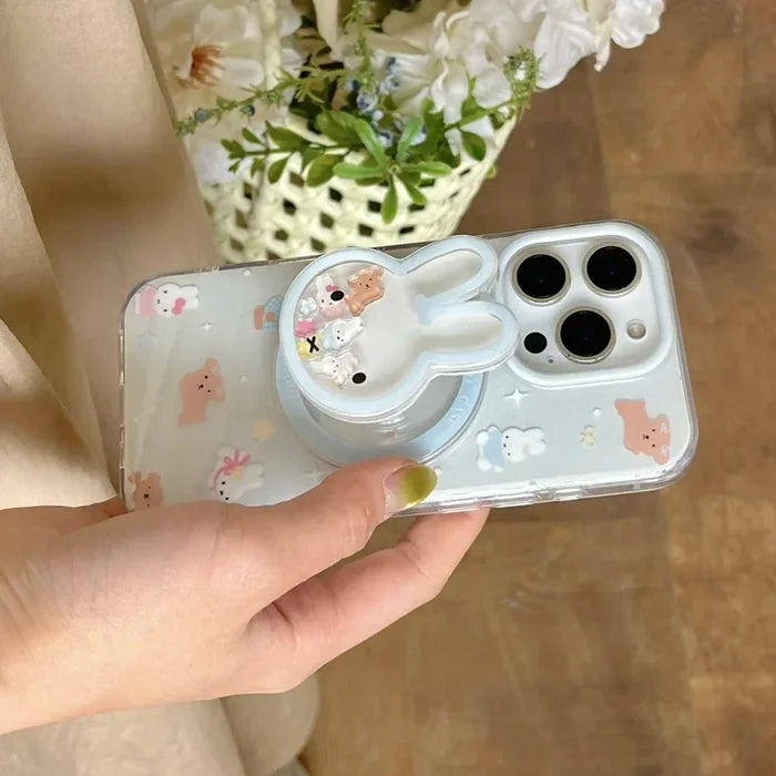 Miffy Phone Case with Holder Kawaii Miffy Rabbit Suitable For iPhone PhoneShells