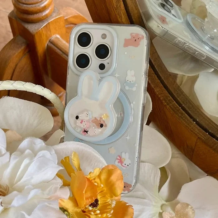 Miffy Phone Case with Holder Kawaii Miffy Rabbit Suitable For iPhone PhoneShells