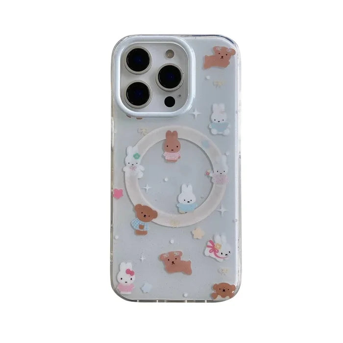 Miffy Phone Case with Holder Kawaii Miffy Rabbit Suitable For iPhone PhoneShells