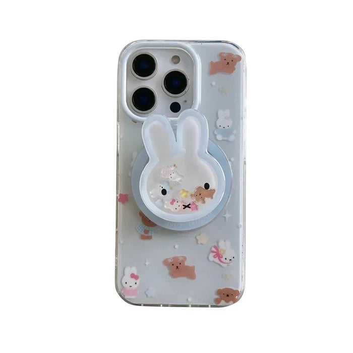 Miffy Phone Case with Holder Kawaii Miffy Rabbit Suitable For iPhone PhoneShells