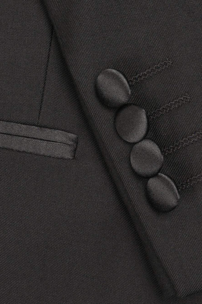 "Milan" Black Tuxedo Jacket Peak (Separates) Tux-USA