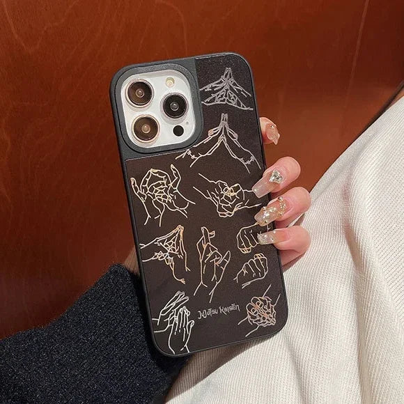 Mirror Surface Anime Gesture Phone Case PhoneShells