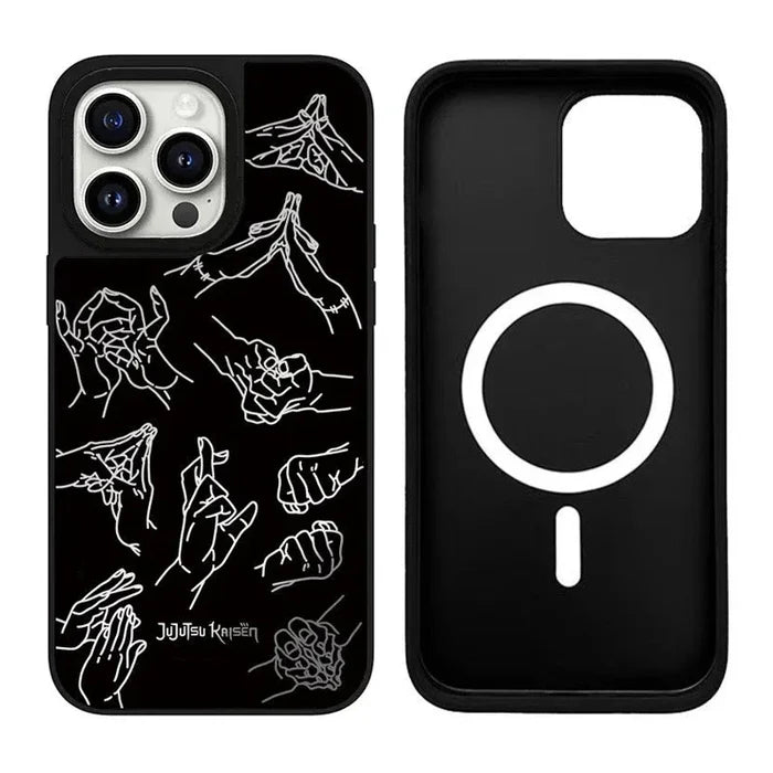 Mirror Surface Anime Gesture Phone Case PhoneShells