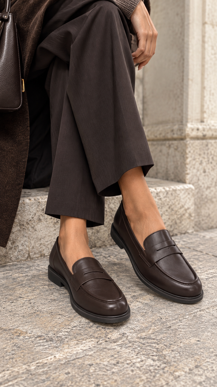 Mocassino Oxford marrone - vegan