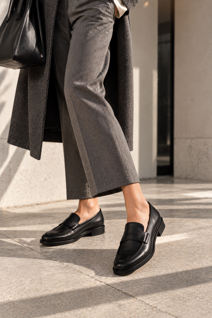 Mocassino Oxford nero - vegan