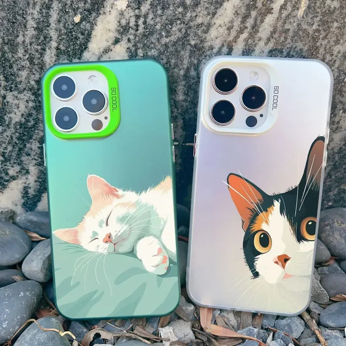 Naughty Kitten Funny Cat Art Phone Case For iPhone PhoneShells