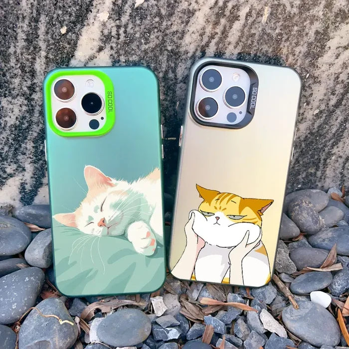 Naughty Kitten Funny Cat Art Phone Case For iPhone PhoneShells