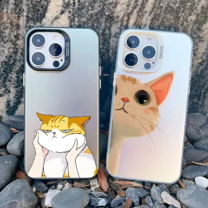 Naughty Kitten Funny Cat Art Phone Case For iPhone PhoneShells