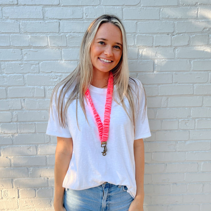 Neon Pink Lanyard Ivy + Cloth