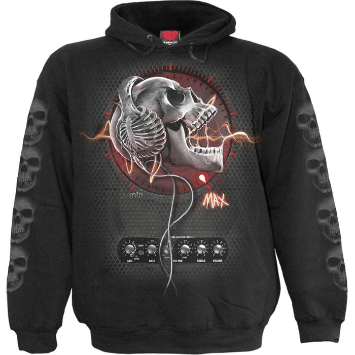 NEVER TOO LOUD - Kids Hoody Black Spiral USA