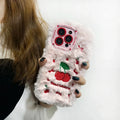 New Cherry Plush Autumn and Winter Cute and Warm Phone Case PhoneShells