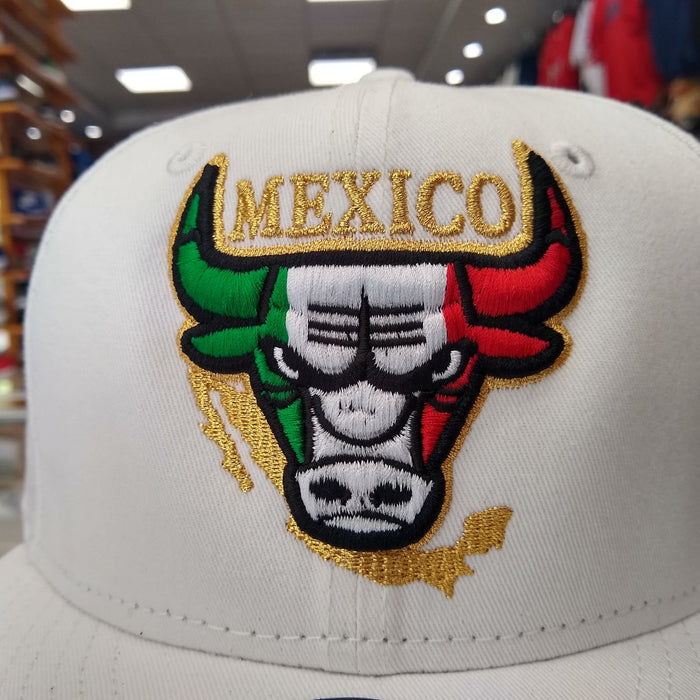 New Era Embroidered SnapBack Mexican Bull logo White Hat Peligro Sports