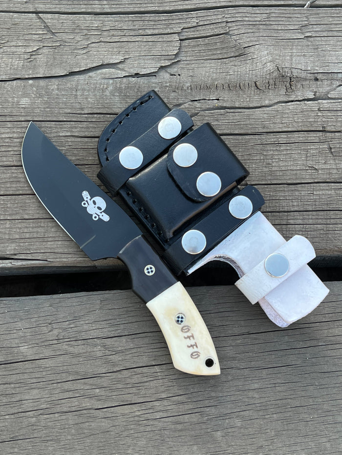 New Full Tang Custom Handmade J2 SteelBlack Coated Blade Hunting Knives cskforged