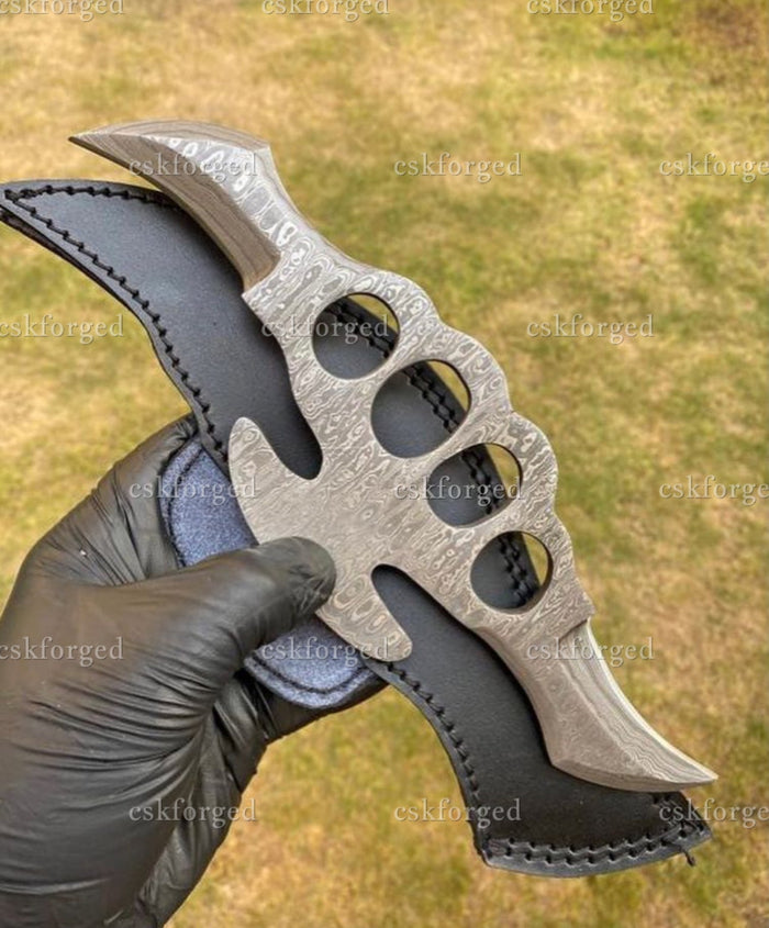 NEW HANDMADE DAMASCUS KNUCKLE cskforged