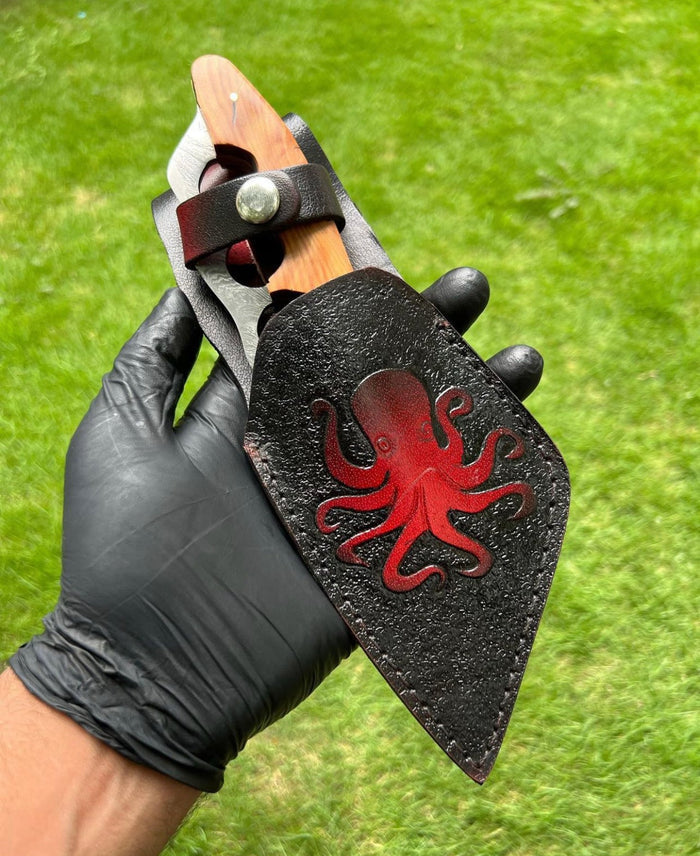 New Handmade Damascus Steel Knuckle Knife cskforged