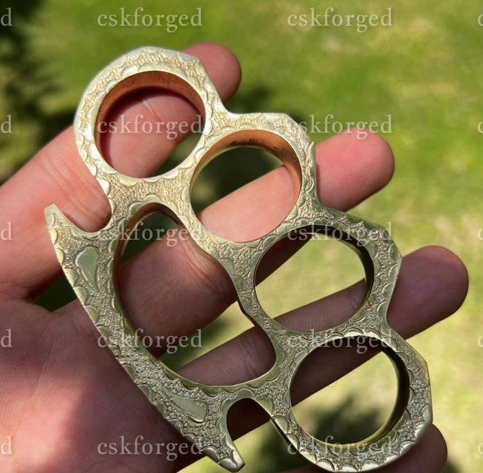 New Handmade Engraved Brass knuckle cskforged