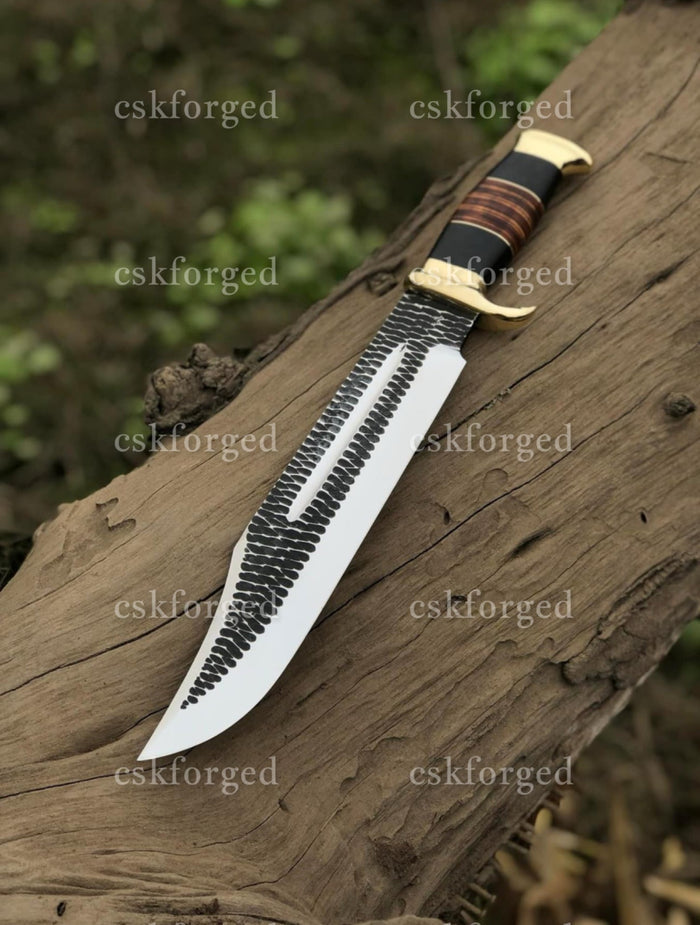 New Look of Custom Handmade Crocodile Dundee Bowie knife| cskforged cskforged