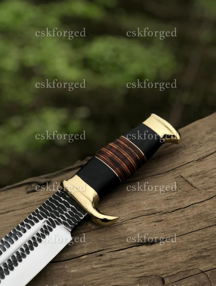 New Look of Custom Handmade Crocodile Dundee Bowie knife| cskforged cskforged