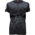 NIGHTSHIFT - Distressed Spray On Baggy Top Spiral USA