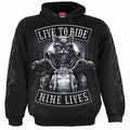 NINE LIVES - Hoody Black Spiral USA