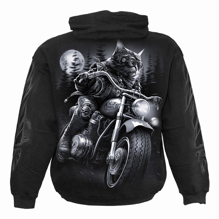 NINE LIVES - Hoody Black Spiral USA