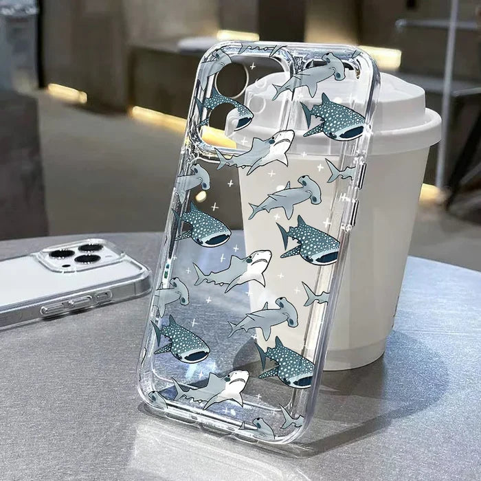 Ocean Animals Soft Clear Cover Whale Phone Case PhoneShells
