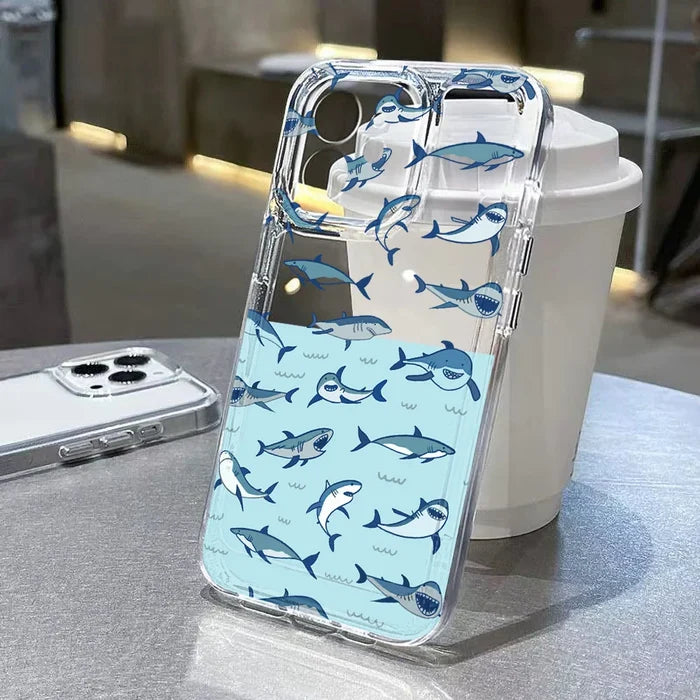 Ocean Animals Soft Clear Cover Whale Phone Case PhoneShells