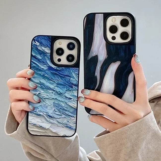 Ocean Oil Painting Mirror Phone Case PhoneShells