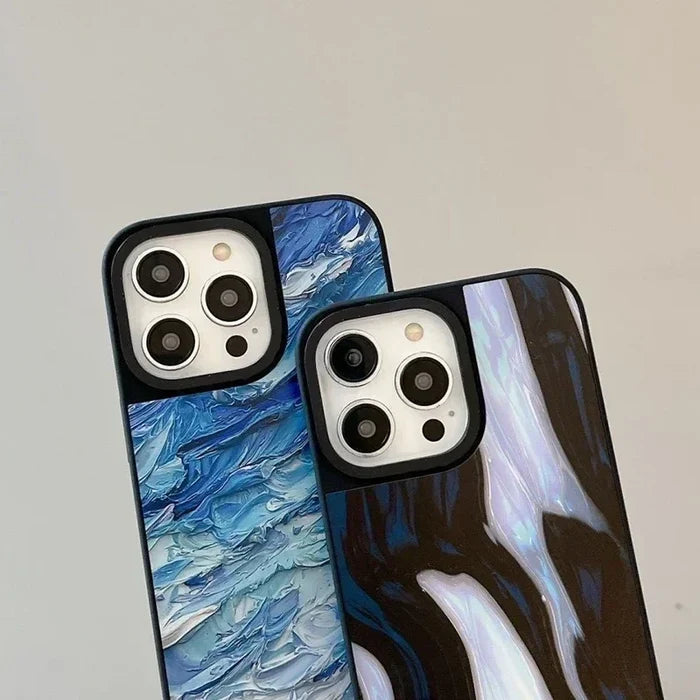 Ocean Oil Painting Mirror Phone Case PhoneShells