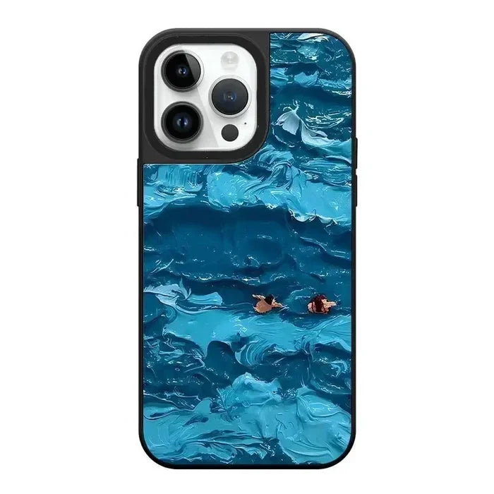 Ocean Oil Painting Mirror Phone Case PhoneShells