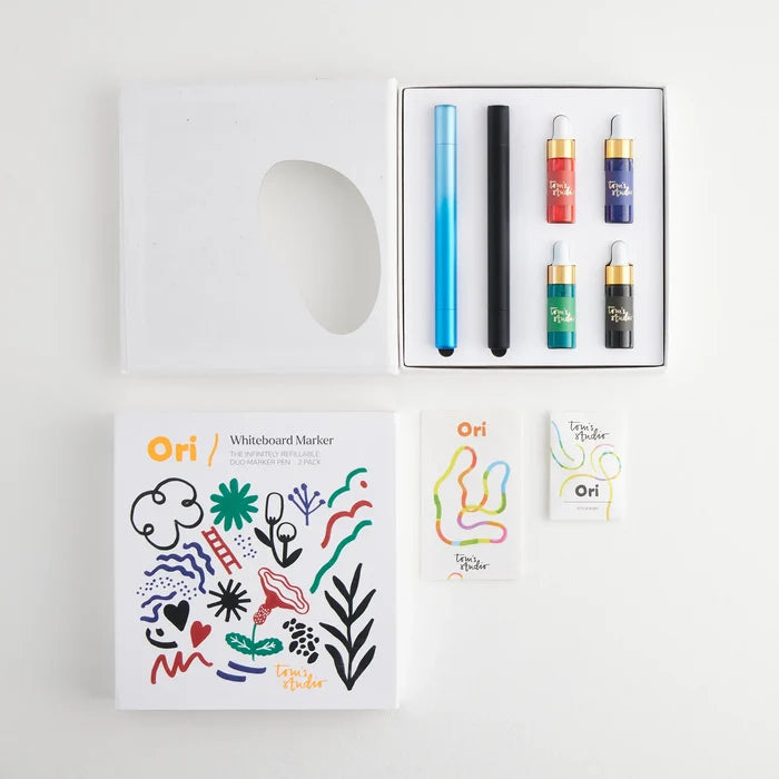 2 Ori Whiteboard Set – Blue + Matte Black
