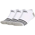 adidas Originals Men's Roller No Show Socks (3-Pair) - White/Black/Heather Grey runnwalk