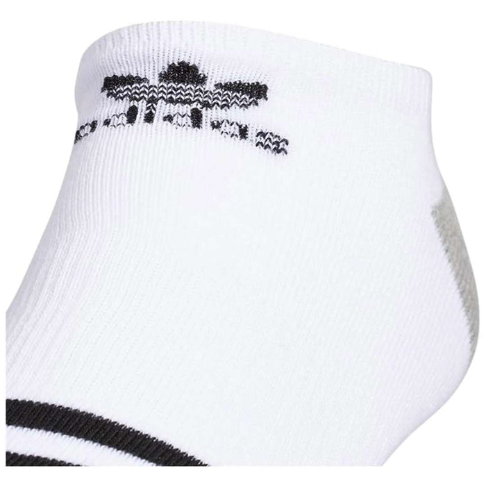 adidas Originals Men's Roller No Show Socks (3-Pair) - White/Black/Heather Grey runnwalk